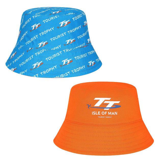 ORANGE/NAVY REVERSIBLE  KIDS BUCKET CAP 528K
