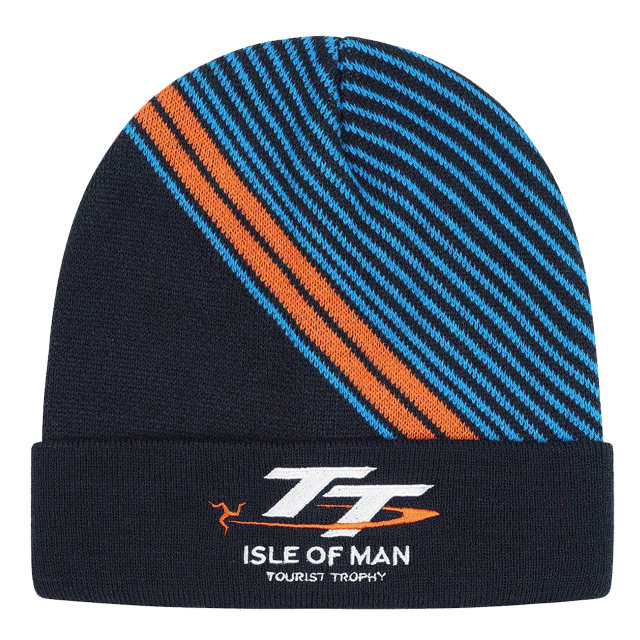 NAVY / DIA STRIPE BEANIE - 537