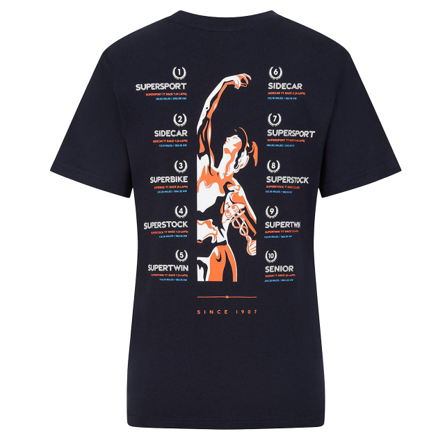 NAVY STATISTICS LADIES TEE - 624L N