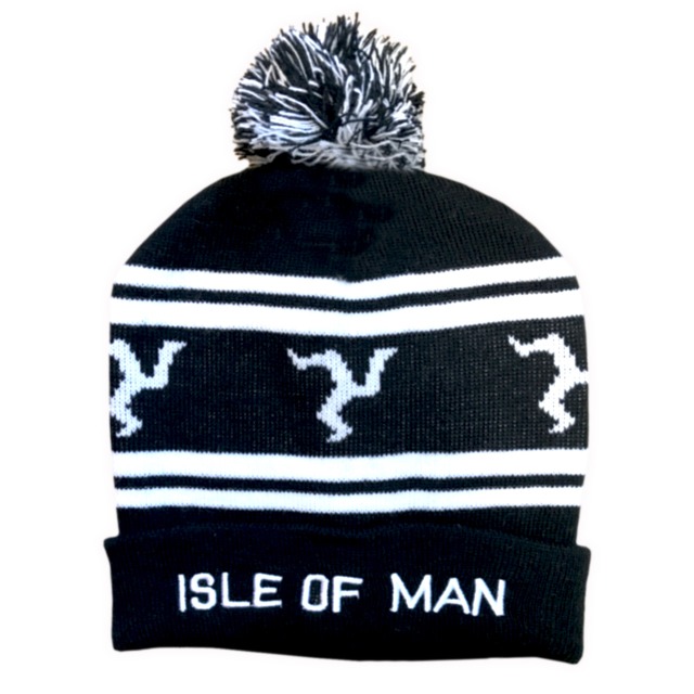 BOBBLE HAT - BLACK-WHITE- MG 721