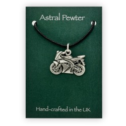 PEWTER- HAND CRAFTED - BIKE PENDANT MG 442