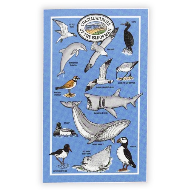 MANX COASTALL WILDLIFE  TEA-TOWEL MG 998