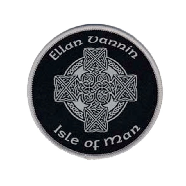 SEW-ON BLACK CIRCLE - CELTIC CROSS MG 254