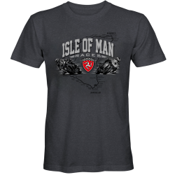 TWIN BIKES/SHIELD - DARK HEATHER T-SHIRT-ATS 31