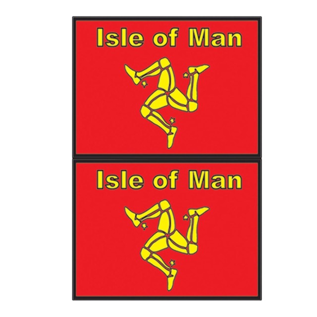 TWIN PACK MANX FLAGS STICKERS MG 413