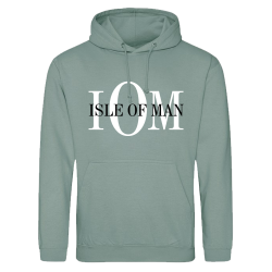 IOM PRINTED - DUSTY GREEN  HOODIE - MPH 123G