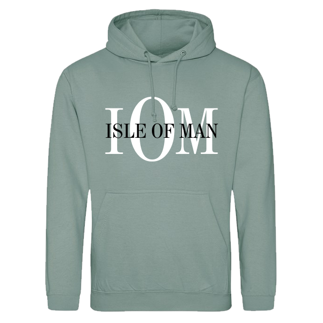 IOM PRINTED - DUSTY GREEN  HOODIE - MPH 123G
