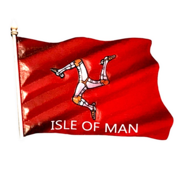 RED MANX FLAG MAGNET MG 458