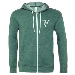 Heather Forest  Full Zip 3 legs Hoodie  MEZH 430