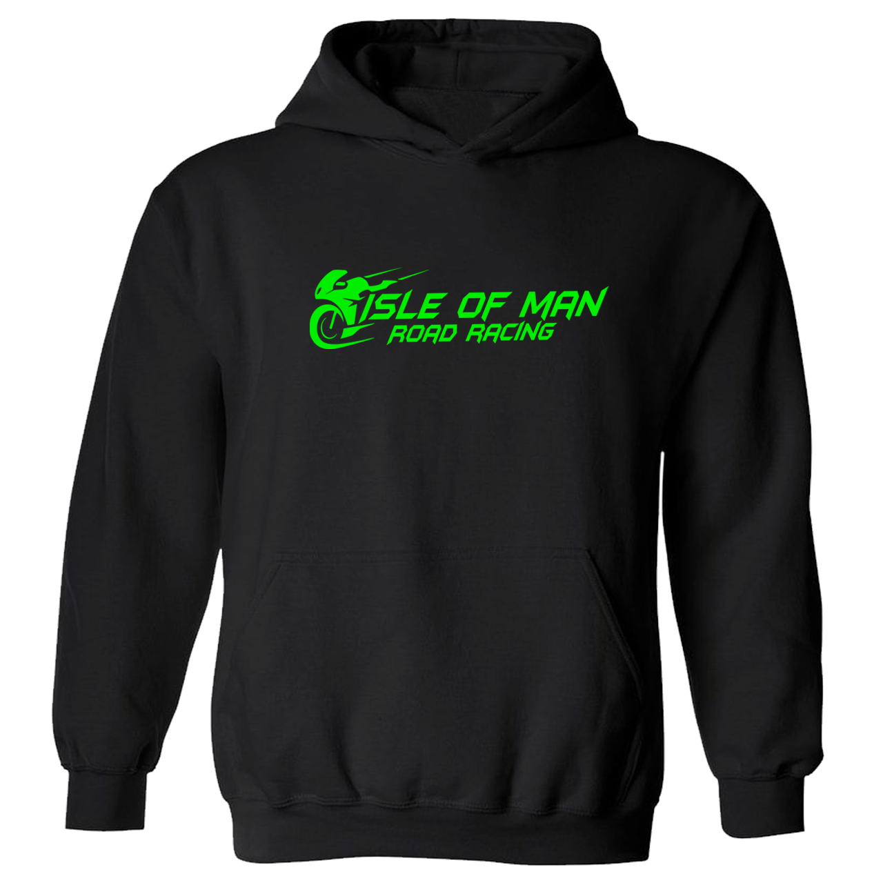 NEON GREEN BIKE KIDS Black Hoodie MPKH 2230G KIDS HOODIES JACKETS TT Shirts Manx Shirts