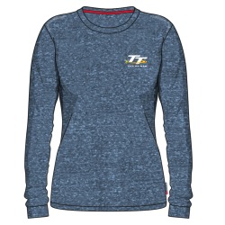 LADIES BLUE SPECKLED LIGHTWEIGHT SWEAT SHIRT 20LSW6