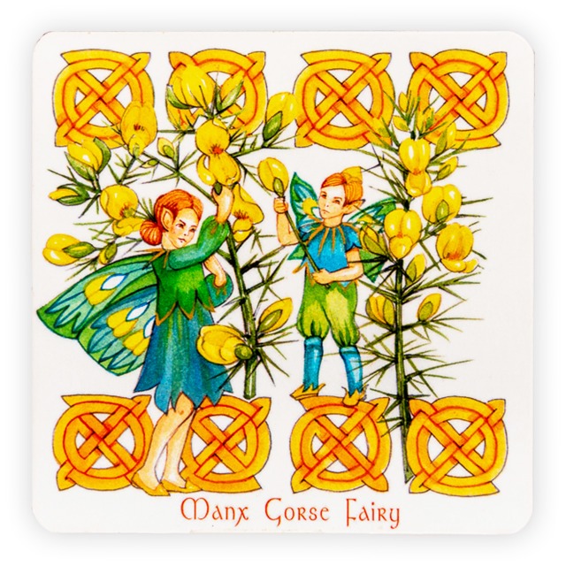 MANX FAIRY SET OF 6 CORK BACKED COASTERS MG 136