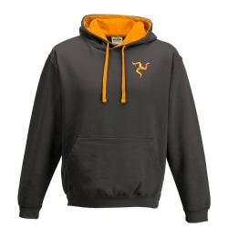 Charcoal/Orange Contrast Hoodie 3 legs  MEH 380