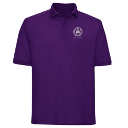 Quality Purple Manx Polo-shirt - Celtic legs logo MEP 185