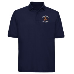 Quality Navy Manx Polo-shirt - 3 legs logo  MEP 215
