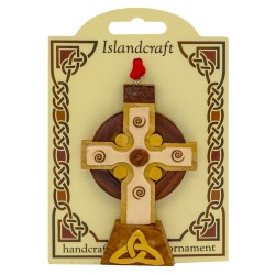 HANDCRAFTED WOODEN ORNAMENT - CROSS MG 069