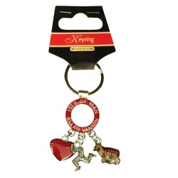 KEY RING - MANX CAT - HEART- MANX SHEEP - MG 475