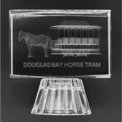 HORSE TRAM GLASS ORNAMENT MG 363