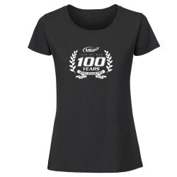 MGP 100 YEARS BLACK LADIES T-SHIRT MGP 096B