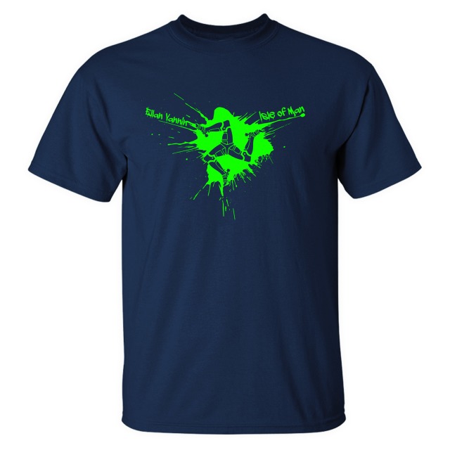 GREEN SPLAT - NAVY KIDS T-SHIRT MKT 1440