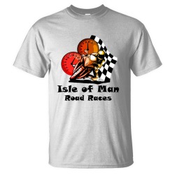 Isle of Man ROAD RACES BIKE - KIDS GREY T-SHIRT MKT 1555 
