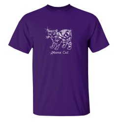 Manx Cat - Diamante Printed - Kids T-shirt MKDT 865
