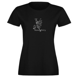 Diamante Fairy Black Ladies Fitted T-Shirt - MLDT 245