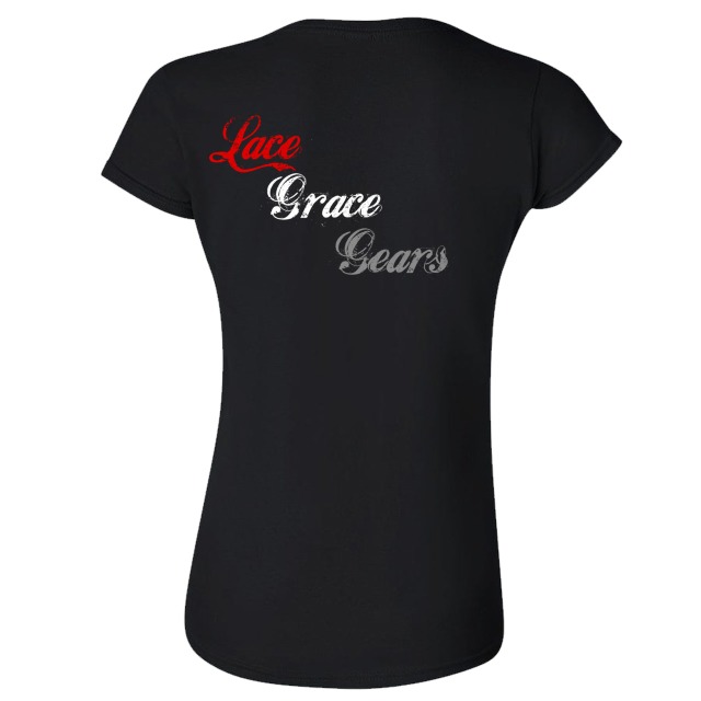 3LEGS -GEARS - LADIES BLACK T-SHIRT MLPT 1290