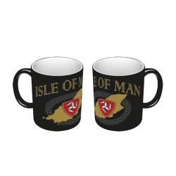 Isle of Man Black Mug IOM-MUG6