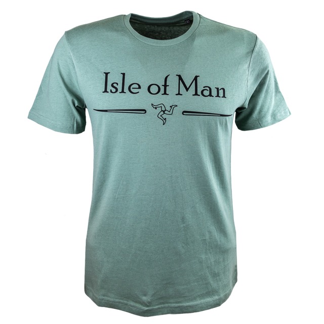 ISLE OF MAN-DUSTY GREEN - DELUXE T-SHIRT MPT 1030