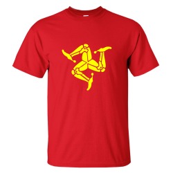 Printed Classic Red/Yellow Legs Manx T-shirt MPT 35