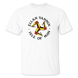 Beegees 3 legs design  White Manx T-shirt MPT 60