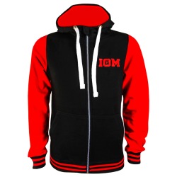BLACK / RED URBAN VARSITY HOODIE MPZH 1530