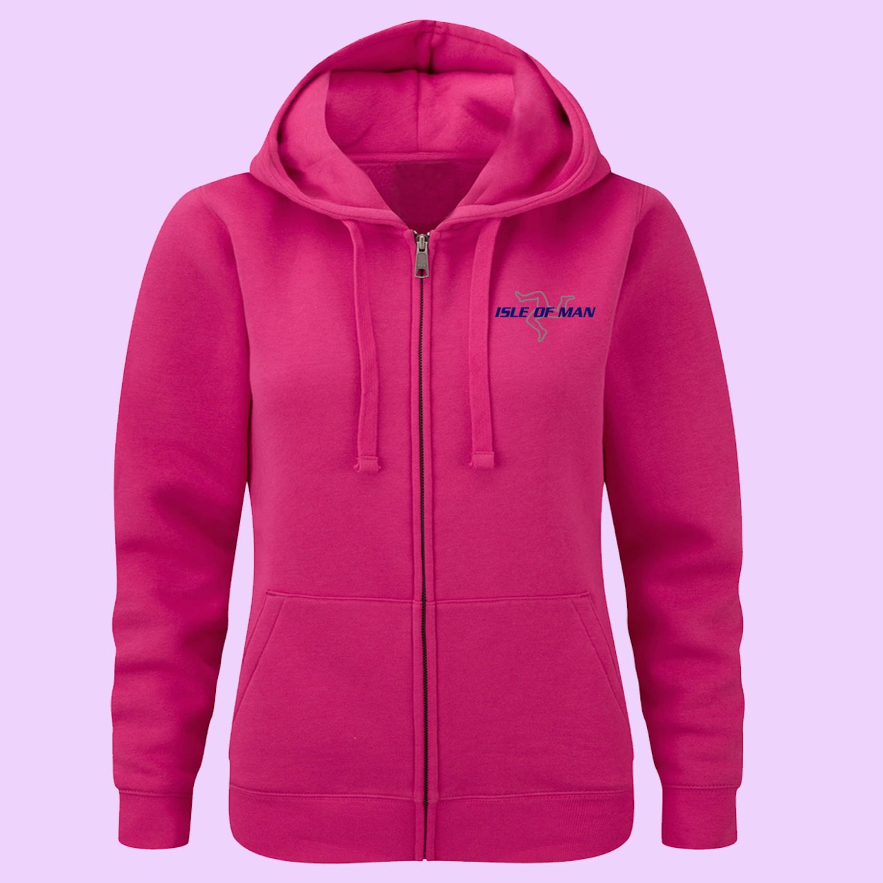 Hot Pink Full Zip 3 legs Hoodie MEZH 400 ADULTS UNISEX HOODIES TT Shirts Manx Shirts