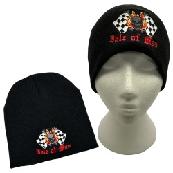 SKULL/FLAGS BLACK BEANIE  MHW 2350