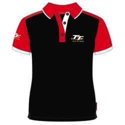 Ladies Black and Red TT Polo Shirt 19LP1