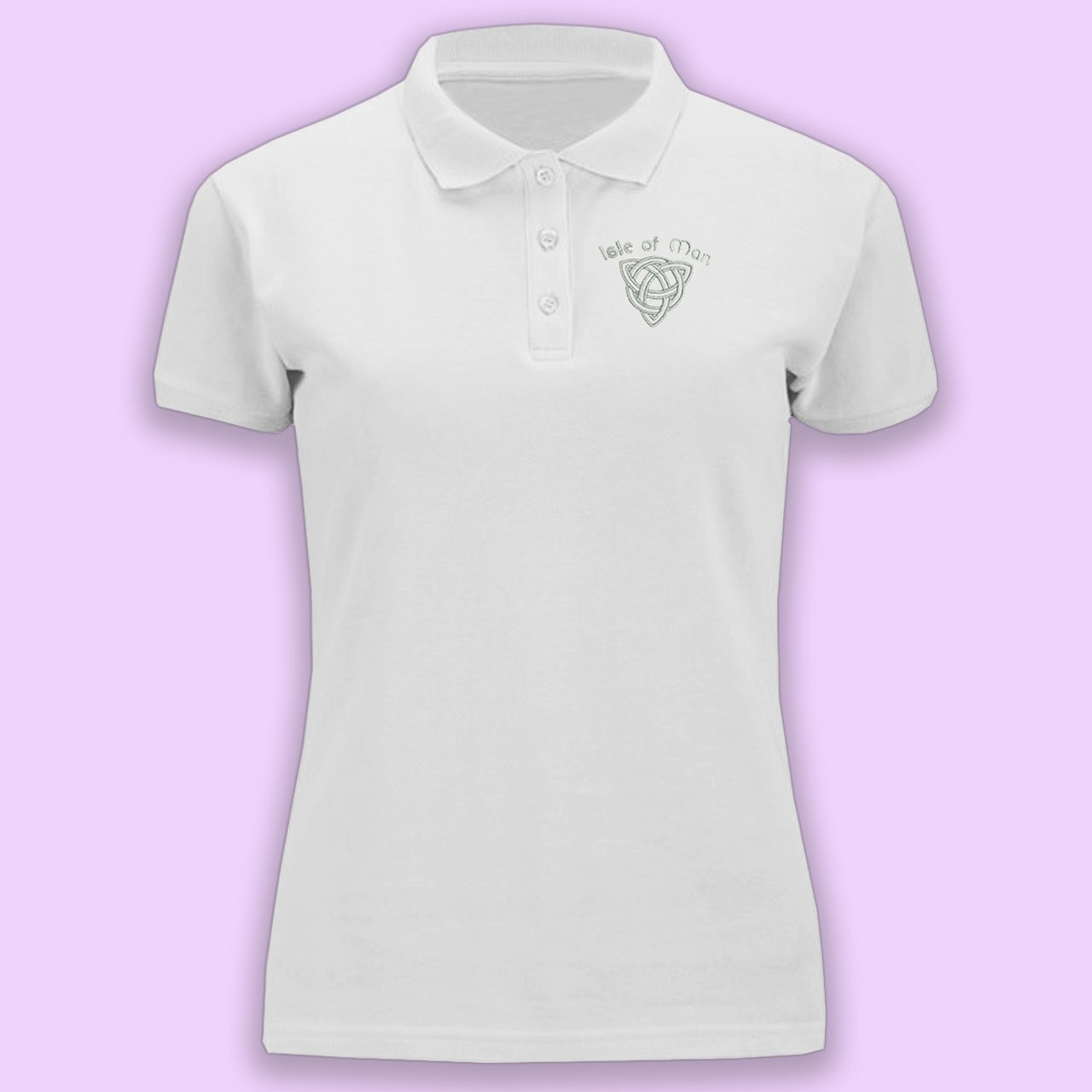 ladies white polo shirt