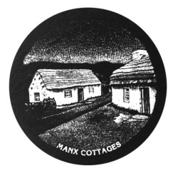 SMALL - SLATE COASTERS - MANX COTTAGES MG 007