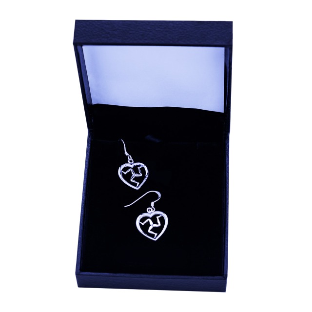 MANX 3LEGS - HEART - EARRINGS JSS 18