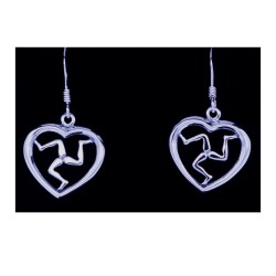 MANX 3LEGS - HEART - EARRINGS JSS 18